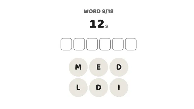 18 Words official game page captured in a desktop browser