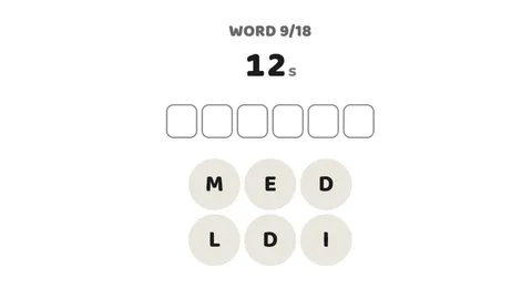 18 Words official game page captured in a desktop browser