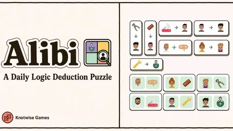 Alibi official game page captured in a desktop browser