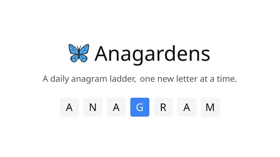 Anagardens official game page captured in a desktop browser