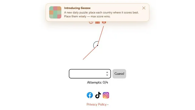 Angle official game page captured in a desktop browser