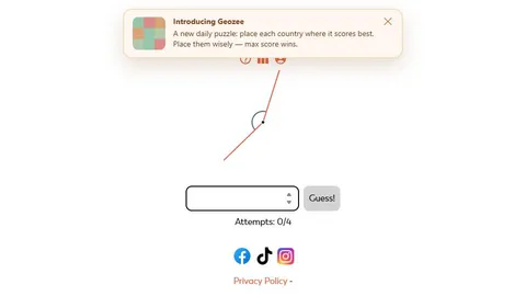 Angle official game page captured in a desktop browser