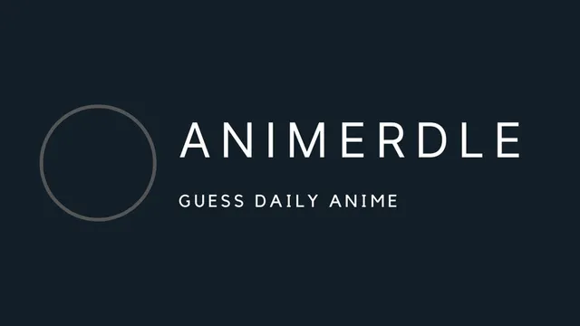 Animerdle official game page captured in a desktop browser