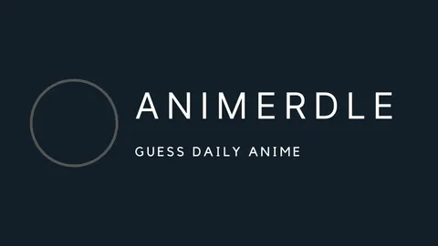 Animerdle official game page captured in a desktop browser