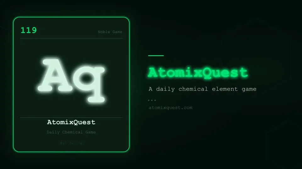 AtomixQuest official game page captured in a desktop browser
