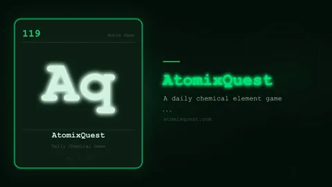 AtomixQuest official game page captured in a desktop browser
