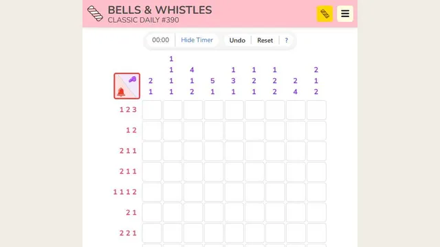 Bells & Whistles official game page captured in a desktop browser