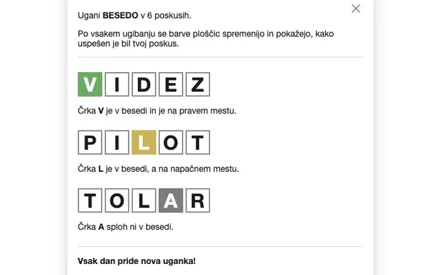 'Besedle' game in progress