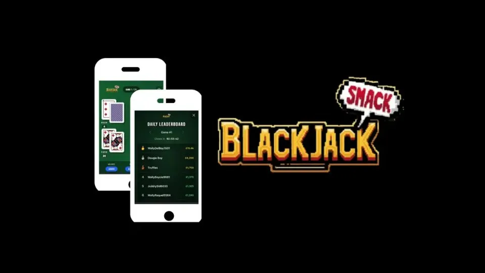 Blackjack Smack official game page captured in a desktop browser