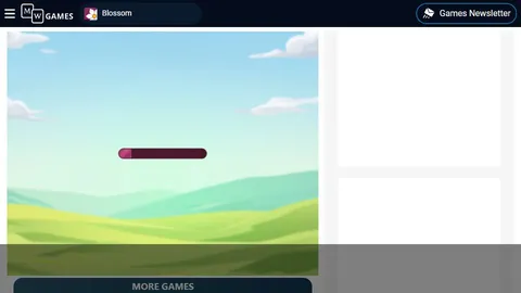 Blossom official game page captured in a desktop browser