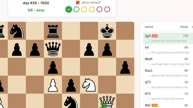 Blunder Clinic official game page captured in a desktop browser