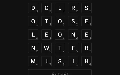 'Boggdle' game in progress