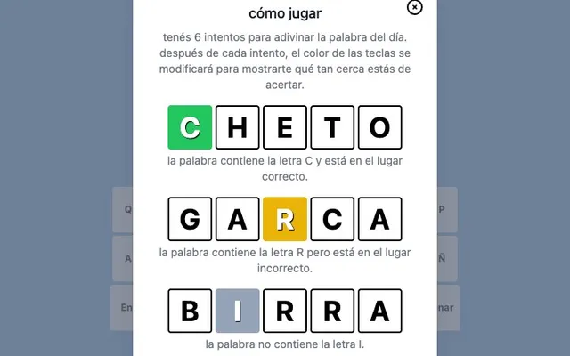 'Boludle' game in progress