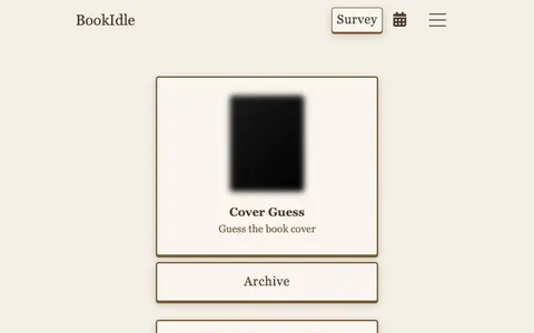 'Bookidle' game in progress