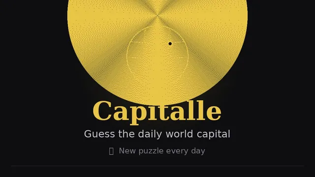 Capitalle official game page captured in a desktop browser