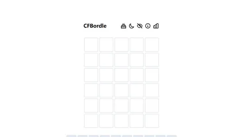 CFBordle official game page captured in a desktop browser