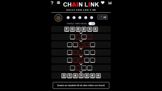 'CHN LNK' game in progress