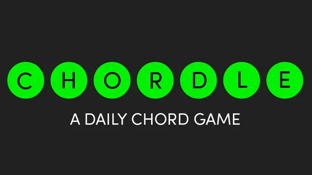 Chordle official game page captured in a desktop browser