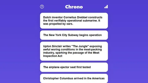 Chrono official game page captured in a desktop browser