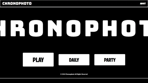 Chronophoto official game page captured in a desktop browser