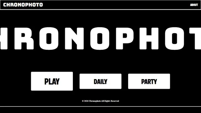 Chronophoto official game page captured in a desktop browser