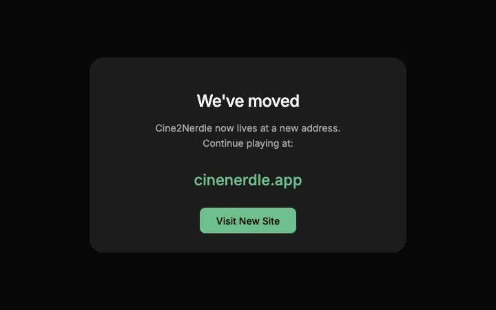 'Cine2Nerdle' game in progress