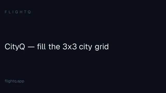 CityQ official game page captured in a desktop browser