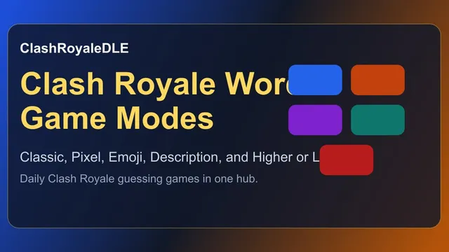 ClashRoyaleDLE official game page captured in a desktop browser