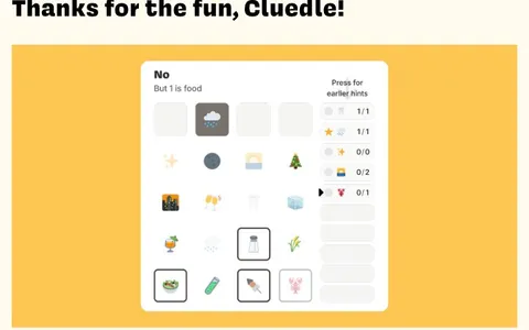 'Cluedle' game in progress