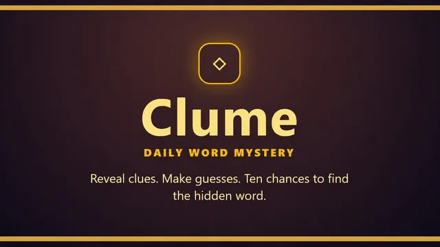 Clume official game page captured in a desktop browser