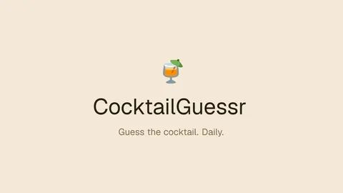 cocktailguessr.app official game page captured in a desktop browser