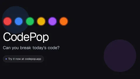 CodePop official game page captured in a desktop browser