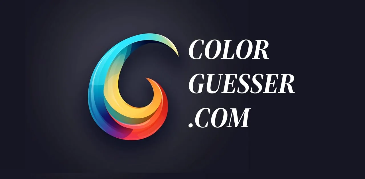 ColorGuesser artwork showing a spectrum color wheel and the daily color puzzle name