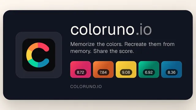 Coloruno official game page captured in a desktop browser