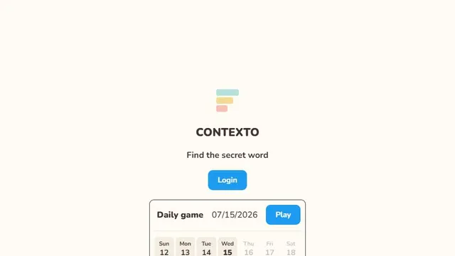 Contexto official game page captured in a desktop browser