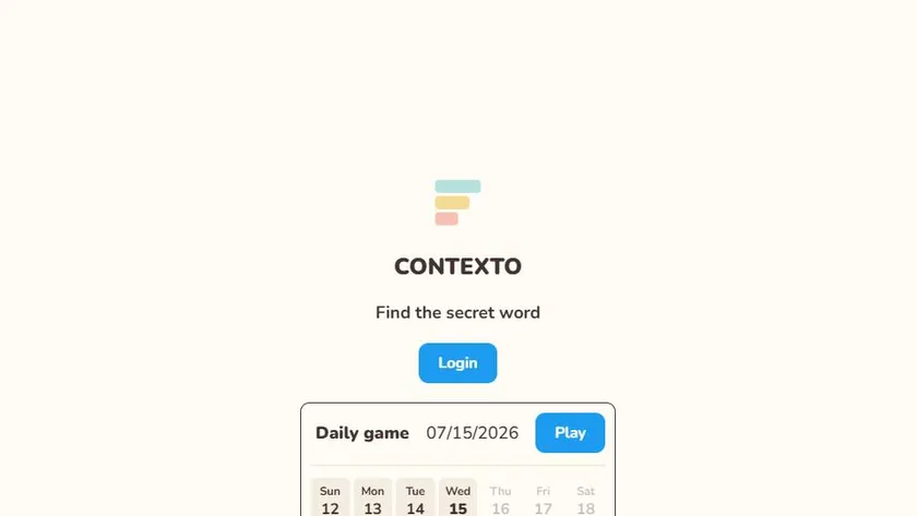Contexto official game page captured in a desktop browser