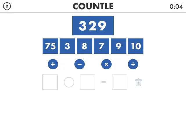 'Countle' game in progress