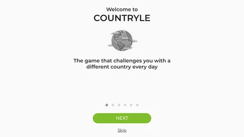 Countryle official game page captured in a desktop browser