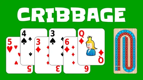 Cribbage official game page captured in a desktop browser