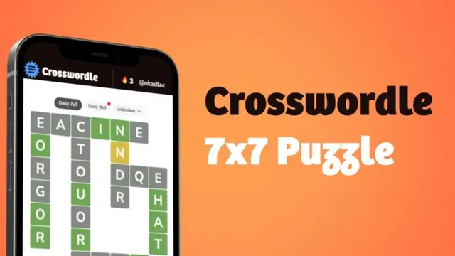 crosswordle.com official game page captured in a desktop browser