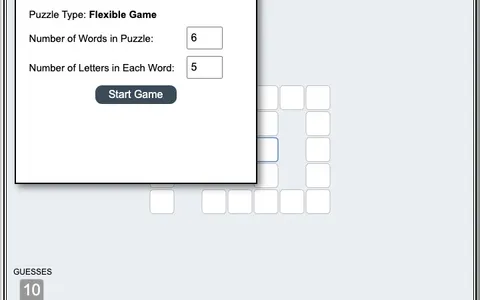 'CrsWordle' game in progress