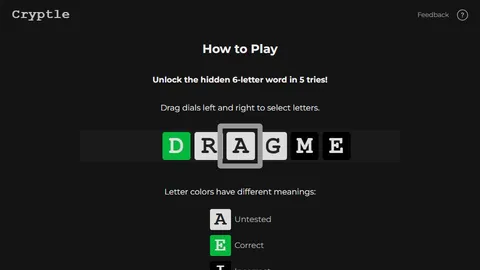 cryptle official game page captured in a desktop browser