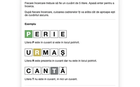 'Cuvântul' game in progress
