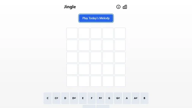 Daily Jingle official game page captured in a desktop browser
