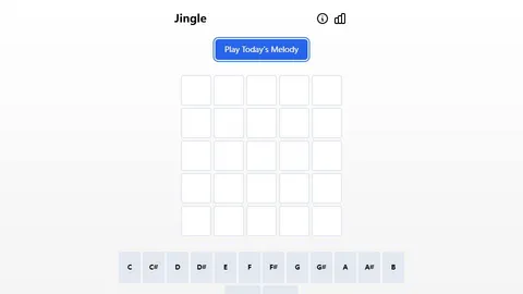 Daily Jingle official game page captured in a desktop browser