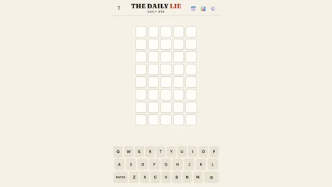 The Daily Lie word grid with its unreliable color clues and interrogation control