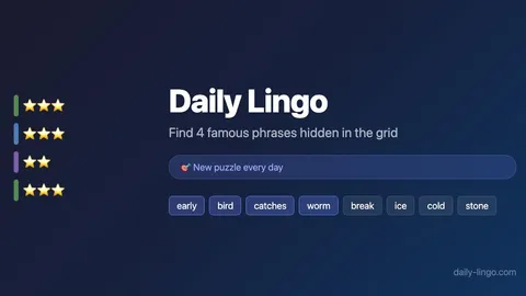 Daily Lingo official game page captured in a desktop browser