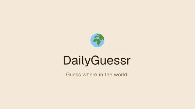 dailyguessr.app official game page captured in a desktop browser