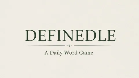 Definedle official game page captured in a desktop browser