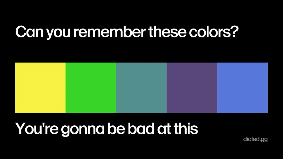 Dialed - Color Game official game page captured in a desktop browser